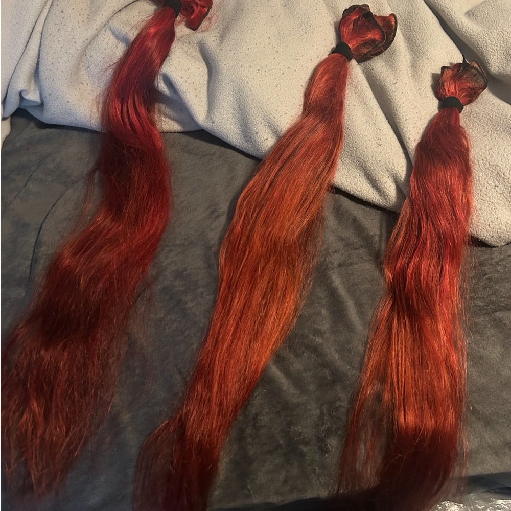 Vibrant Red Hair Extensions